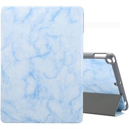 Mobigear Tri-Fold Marble iPad 8 (2020) Hoes Bookcase + Stylus Houder - Blauw