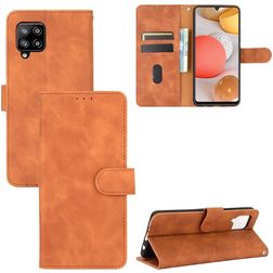 Mobigear Retro Samsung Galaxy A42 Hoesje Bookcase Portemonnee - Cognac
