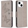 Mobigear Butterfly iPhone 15 Hoesje Bookcase Portemonnee - Grijs