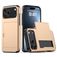 Mobigear Card iPhone 18 Pro Max Hoesje Hardcase Backcover Shockproof met Pasjeshouder - Goud