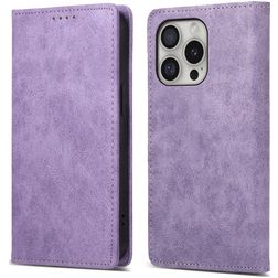 Mobigear Wallet iPhone 16 Pro Hoesje Bookcase Portemonnee - Paars
