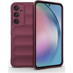 Mobigear Bumpy Samsung Galaxy A55 Hoesje Flexibel TPU Backcover - Rood