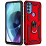 Mobigear Armor Ring Motorola Moto G71 5G Hoesje Hardcase Backcover Shockproof met Ringhouder - Rood