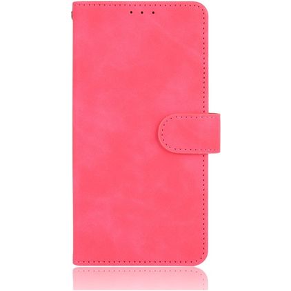 Mobigear Retro Motorola One Fusion Plus Hoesje Bookcase Portemonnee - Magenta