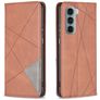 Mobigear Rhombus Slim Motorola Moto G200 5G Hoesje Bookcase - Bruin