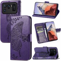 Mobigear Butterfly Xiaomi Mi 11 Ultra Hoesje Bookcase Portemonnee - Paars