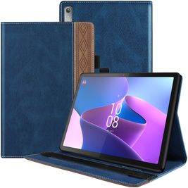 Mobigear Folio Lenovo Tab P11 Pro Gen 2 Hoes Bookcase + Stylus Houder - Blauw