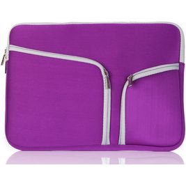 Mobigear Double Zipper Neopreen Laptop Sleeve 12 inch Laptop hoes - Paars Mobigear Double Zipper Neopreen Laptop Sleeve 12 inch Laptop hoes - Paars