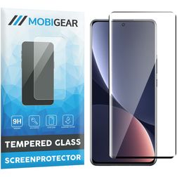 Mobigear Premium Xiaomi 12 Pro Glazen Screenprotector - Case Friendly - Zwart