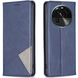 Mobigear Rhombus Slim OPPO Find X6 Hoesje Bookcase - Blauw