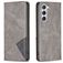 Mobigear Rhombus Slim Samsung Galaxy S23 Hoesje Bookcase - Grijs