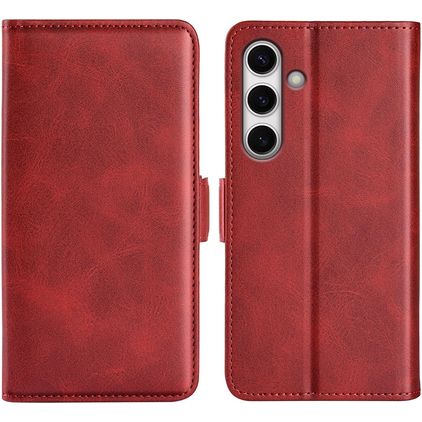 Mobigear Slim Magnet Samsung Galaxy S24 FE Hoesje Bookcase Portemonnee - Rood