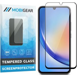 Mobigear Premium Samsung Galaxy A34 Glazen Screenprotector - Case Friendly - Zwart