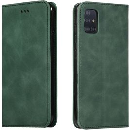 Mobigear Retro Slim Samsung Galaxy A51 Hoesje Bookcase - Groen