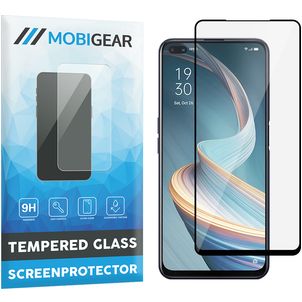Mobigear Premium OPPO Reno 4 Z 5G Glazen Screenprotector - Case Friendly - Zwart