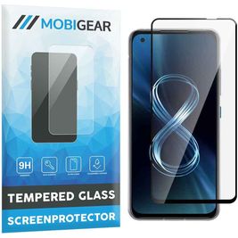 Mobigear Premium ASUS Zenfone 8 Glazen Screenprotector - Case Friendly - Zwart