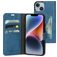 Mobiparts Classic Wallet iPhone 14 Hoesje Bookcase Portemonnee - Steel Blue