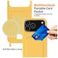 Mobigear Lanyard Card iPhone 17 Pro Siliconen Hoesje met koord en Pasjeshouder - Geel