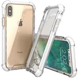 Mobigear Full Bumper iPhone XS Hoesje Hardcase Backcover Shockproof - Wit / Transparant