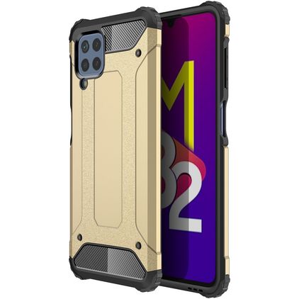Mobigear Outdoor Samsung Galaxy M32 4G Hoesje Hardcase Backcover Shockproof - Goud