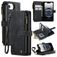 CaseMe C30 iPhone 17e Hoesje Bookcase Portemonnee - Zwart
