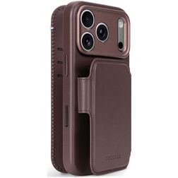Decoded Detachable Wallet iPhone 18 Pro MagSafe Hoesje Echt Leer Uitneembare 2in1 Bookcase Portemonnee - Chocolat Brown