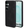 Mobiparts Classic Samsung Galaxy S25 MagSafe Hoesje TPU,Kunstleer Backcover - Graphite Black