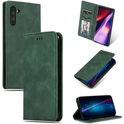 Mobigear Retro Slim Samsung Galaxy Note 10 Hoesje Bookcase - Groen
