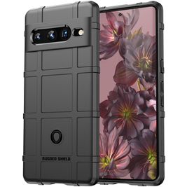 Mobigear Rugged Shield Google Pixel 7 Pro Hoesje Flexibel TPU Backcover Shockproof - Zwart