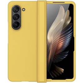 Mobigear Colors Samsung Galaxy Z Fold 5 Hoesje Flexibel TPU Backcover - Geel