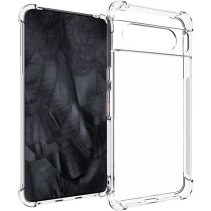 Mobigear Cushion Doorzichtig Google Pixel 8 Pro Hoesje Flexibel TPU Backcover Shockproof - Transparant