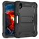 Mobigear ShieldStand iPad Mini 7 (2024) Hoes Hard Kunststof,Siliconen Backcover + Stylus Houder + Standaard - Zwart