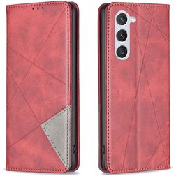Mobigear Rhombus Slim Samsung Galaxy S25 Hoesje Bookcase - Rood