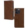 Mobilize Wallet iPhone 15 Pro Hoesje Echt Leer Bookcase Portemonnee - Bruin