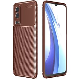 Mobigear Racing Vivo Y52 Hoesje Flexibel TPU Backcover - Bruin