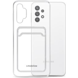 Mobilize Gelly Card Doorzichtig Samsung Galaxy A32 5G Hoesje Flexibel TPU Backcover met Pasjeshouder - Transparant