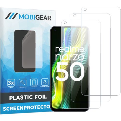 Mobigear Realme Narzo 50 5G Screenprotector Folie - Case Friendly (3-Pack)