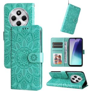 Mobigear Sunflower Xiaomi Redmi 14C Hoesje Bookcase Portemonnee - Groen
