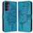 Mobigear Butterfly Samsung Galaxy A16 Hoesje Bookcase Portemonnee - Blauw
