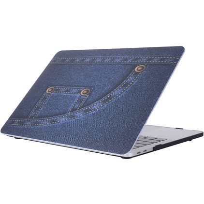 Mobigear Denim MacBook Pro 15 Inch (2016-2019) Hoes Hardshell Laptopcover MacBook Case - Model 4 - Model A1707 / A1990