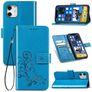 Mobigear Clover iPhone 12 Pro Hoesje Bookcase Portemonnee - Blauw