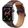 Mobigear Bologna Leren Apple Watch Bandje Gespsluiting - 42/41/40/38 mm - Bruin