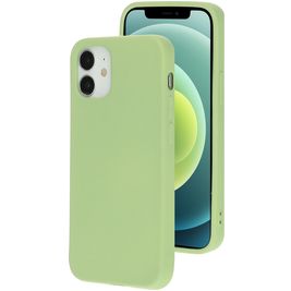Mobiparts iPhone 12 Mini Siliconen Hoesje Backcover - Pistache Green Mobiparts iPhone 12 Mini Siliconen Hoesje Backcover - Pistache Green