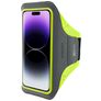 Mobiparts Comfort Fit Telefoonhouder Hardlopen iPhone 14 Pro Sport Hoesje Neopreen Sportarmband - Neon Green