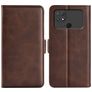 Mobigear Slim Magnet POCO C40 Hoesje Bookcase Portemonnee - Bruin
