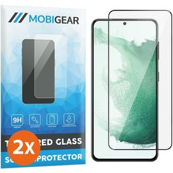 Mobigear Premium Samsung Galaxy S22 Glazen Screenprotector - Case Friendly - Zwart (2-Pack)