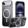 Mobigear Frosted Mag iPhone Air MagSafe Hoesje Hardcase Backcover met Standaard - Grijs