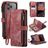 CaseMe C30 iPhone 17 Pro Hoesje Bookcase Portemonnee - Rood