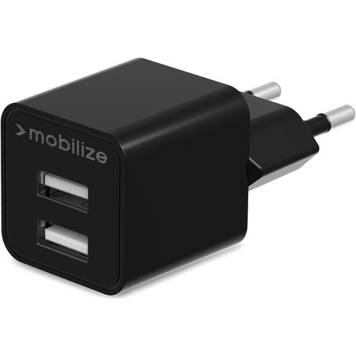 Mobilize Dual USB Oplader 24W - Zwart