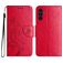 Mobigear Flowers Samsung Galaxy A36 Hoesje Bookcase Portemonnee - Rood